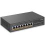 MokerLink 8 Port Gigabit PoE Switch, 8 PoE+ Ports 1000Mbps, 802.3af/at 120W, Metal Fanless Unmanaged Plug and Play