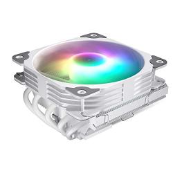 Vetroo L5 White Low Profile CPU Air Cooler for AMD Ryzen AM4/Intel LGA1200 115X w/ 5 Heatpipes and 120mm Quiet PWM Fan