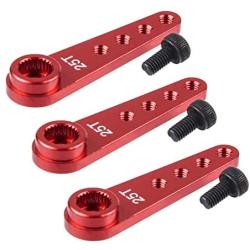 ZeckTeck Long 25T Servo Horn Metal Steering Arm for Futaba Savox Power HD HSP Himoto MG995 MG996 Servos Motor RC Car Truck Off Road Buggy Accessories(3PCS)