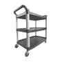 Rubbermaid Commercial Products Heavy Duty 3-Shelf Rolling Service/Utility/Push Cart, 300 lbs. Capacity, Gray, for Foodservice/Restaurant/Cleaning (FG409100GRAY) Rubbermaid Commercial Products Heavy Duty 3-Shelf Rolling Service/Utility/Push Cart, 300 lbs. Capacity, Gray, for Foodservice/Restaurant/Cleaning (FG409100GRAY)