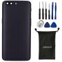 Sunways Metal Back Cover + Volume Button + On Off Button + Rear Camera Lens + Card Tray Replacement for OnePlus 5 A5000 Midnight Black