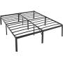 Amazon Basics Heavy Duty Non-Slip Bed Frame with Steel Slats, Easy Assembly - 18''H, (King)