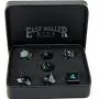 Powder Blue Gun Metal Polyhedral Dice Set | 7 Piece | Professional Edition | Free Display Case | Hand Checked Quality Control Powder Blue Gun Metal Polyhedral Dice Set | 7 Piece | Professional Edition | Free Display Case | Hand Checked Quality Control