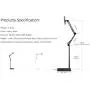 Spessn Adjustable Floor Stand Universal 360-degree Rotatable Metal Tablet Holder Compatible Samsung Galaxy Tab and Phones(Black)