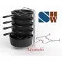 7 Adjustable Compartments Pan and Pot Lid Organizer Rack Holder, Chrome