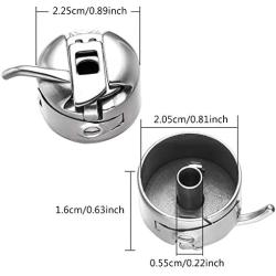 Sewing Machine Bobbin Case Stainless Steel Bobbin Case for Front Loading 15 Class Machines (8 Pieces)