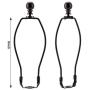 Canomo 1 Set 8 Inch Lamp Harp Holder with Light Base and Ball Lamp Finial for Table and Floor Lamps (Bronze)
