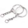 KINJOEK 600 PCS 1 Inch 25mm Key Chain Rings, Metal Split Keychain Ring Parts Nickel Plated Chain Silver Key Ring with Open Jump Ring, Connector Accessories for DIY Key Rings