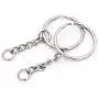 KINJOEK 400 PCS 1 Inch 25mm Key Chain Rings, Metal Split Keychain Ring Parts Nickel Plated Chain Silver Key Ring with Open Jump Ring, Connector Accessories for DIY Key Rings KINJOEK 400 PCS 1 Inch 25mm Key Chain Rings, Metal Split Keychain Ring Parts Nickel Plated Chain Silver Key Ring with Open Jump Ring, Connector Accessories for DIY Key Rings
