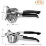 Moocii Lemon Squeezer Metal Orange Juicer Manual Health and Safety Anti Corrosion Stainless Steel Fruit Juicer Hand Press Citrus Juicer, Heavy Duty Hand Press Juicer Lime Citrus Squeezer Dishwasher Safe
