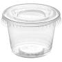[200 Sets - 1 oz.] Plastic Disposable Portion Cups with Lids, Souffle Cups