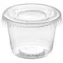[200 Sets - 1 oz.] Plastic Disposable Portion Cups with Lids, Souffle Cups