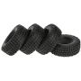 LAFEINA 4PCS 100mm 1.9 Inch Rubber Tires with Metal Beadlock Wheel Rim for 1:10 RC Crawler Axial SCX10 Tamiya CC01 D90 D110 RC Car Parts
