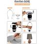 8'' TooToo Star Lamp Shade Harp Holder and E26 Light Base UNO Fitter Adapter Converter Finial Set,Tall 8inch I.D. 1-7/16''(36MM),Detachable Parts (Silver)