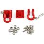 E-outstanding 1 Set Metal Trailer Shackle Rescue Tow Hook for RC Truck Climber Crawler Climbing Car Trailer Parts