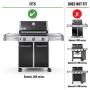 Weber 7621 Gas Grill Porcelain Enameled Flavorizer Bar Set for 300 Series Gas Grills (17.6 x 2.3 x 2.2),Gray