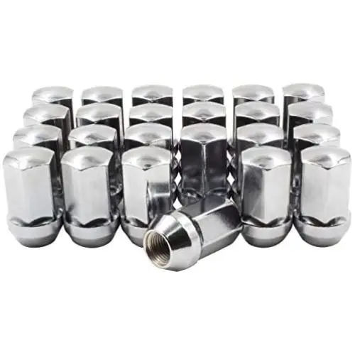 Wheel Accessories Parts Set of 24 14x1.5 Lug Nuts fit GM 9596070 611-236 Wheel Lug Nut (Chrome)