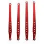 Machined Metal Front & Rear Suspension Links Linkage Rod for AXIAL SCX10 Electric 4WD Jeep Wrangler 4-Pack RC Car Hop-up Parts (Red)