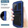 Simicoo Samsung Note 20 Ultra Metal Case with Screen Protector Military Rugged Heavy Duty Shockproof with Stand Camera Protector Full Cover case for Note 20 Ultra (Blue)