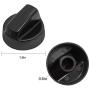 AMI PARTS Black Oven Control Switch Knob with 12 Adapters for Oven/Stove/Range Universal Knobs Wide Application