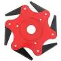 OXT Steel Trimmer Head, Premium 6 Steel Razors Trimmer Head, Upgraded Universal Weed Eater Blades Metal, 65Mn Professional Steel Razor Trimmer Head (Red)