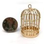 discountstore145 Doll House Accessory,Model Role Play Miniature Size Toy Eco-Friendly 1/12 Metal Bird Cage Funiture Accessory for Dolls House Golden