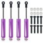 4-Pack Shock Absorber Damper Internal Spring 112mm for 1/10 Crawler Truck HSP HPI AXIAL Tamiya LOSI RC Car Metal Upgraded Parts(Purple)