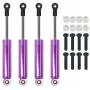 4-Pack Shock Absorber Damper Internal Spring 112mm for 1/10 Crawler Truck HSP HPI AXIAL Tamiya LOSI RC Car Metal Upgraded Parts(Purple)