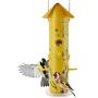 Kingsyard Bird Feeders Outdoor Hanging Wild Bird Feeders Metal Tube Weatherproof Bird Feeder with 6 Ports 1lb Bird Seed Capacity for Oriole Finch Cardinal for Garden Yard NOT Squirrel Proof
