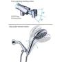 G-Promise Handheld Shower Head High Pressure 6 Spray Settings, Detachable Hand Held Showerhead 4.9'' Face with Extra Long Flexible Hose and Metal Adjustable Bracket (Chrome)