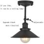 XIDING Premium Retro Industrial Edison Simplicity Metal Wall Sconce Light Fixture，Upgrade Black Finish Shade Vintage Swing Arm Wall Lamp, E26 Base, 1 Light.