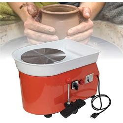 HTTMT- Electric Pottery Wheel 25cm Pottery Forming Machine 250W Pottery Wheel DIY Clay [P/N:ET-TOOL002-250-Red]