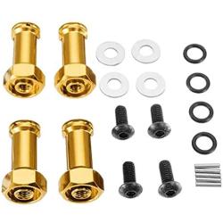 LoveinDIY 12mm Wheel Hub Hex Adaptor Extension for 1/14 RC Car Wltoys 144001 Part Accs - Golden, 12mm