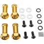LoveinDIY 12mm Wheel Hub Hex Adaptor Extension for 1/14 RC Car Wltoys 144001 Part Accs - Golden, 12mm