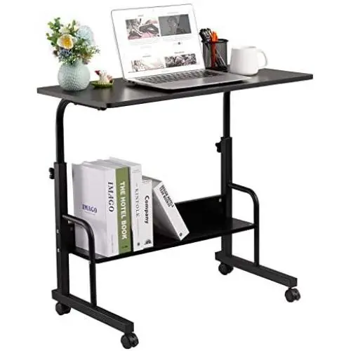 GAJOO Mobile Side Table, Mobile Laptop Desk Cart Tray Table Adjustable Sofa Side Bed Table Portable Desk with Wheels Student Laptop Desk (Black) GAJOO Mobile Side Table, Mobile Laptop Desk Cart Tray Table Adjustable Sofa Side Bed Table Portable Desk with Wheels Student Laptop Desk (Black)