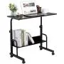 GAJOO Mobile Side Table, Mobile Laptop Desk Cart Tray Table Adjustable Sofa Side Bed Table Portable Desk with Wheels Student Laptop Desk (Black) GAJOO Mobile Side Table, Mobile Laptop Desk Cart Tray Table Adjustable Sofa Side Bed Table Portable Desk with Wheels Student Laptop Desk (Black)