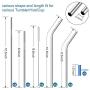 Stainless Steel Straws,Set of 16 10.5'' 8.5'' Metal Straws,Eco Friendly Reusable Drinking Straws for 16 20 24 30 oz Yeti Rtic Tumbler,Extra Long Metal Straws with 24 Silicone Tips,4 Cleaning Brushes