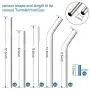 Stainless Steel Straws,Set of 16 10.5'' 8.5'' Metal Straws,Eco Friendly Reusable Drinking Straws for 16 20 24 30 oz Yeti Rtic Tumbler,Extra Long Metal Straws with 24 Silicone Tips,4 Cleaning Brushes
