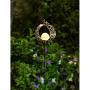HDNICEZM Garden Solar Light Outdoor Decorative, Flame Crackle Glass Globe Stake Metal Lights，Waterproof Warm White LED for Pathway, Lawn, Patio, Yard.