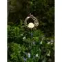 HDNICEZM Garden Solar Light Outdoor Decorative, Flame Crackle Glass Globe Stake Metal Lights，Waterproof Warm White LED for Pathway, Lawn, Patio, Yard.