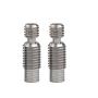 Pack of 2pcs 3D Printer Super Smooth Titanium Alloy V6 Heat Break All Metal Thermal Barrel Feeding Tube V6 Heatbreak Throat for 1.75MM V6 HOTEND and Titan Aero Extruder use