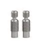 Pack of 2pcs 3D Printer Super Smooth Titanium Alloy V6 Heat Break All Metal Thermal Barrel Feeding Tube V6 Heatbreak Throat for 1.75MM V6 HOTEND and Titan Aero Extruder use
