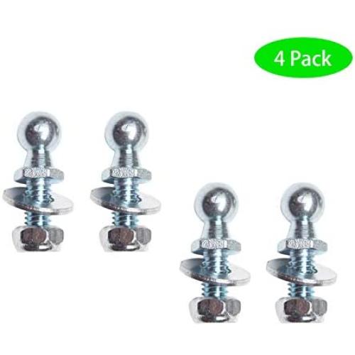 Monrand 13mm Ball Studs With Hardware, Round Ball Screws Metal for Gas Lift Support Strut Fitting, 5/16-18 Thread x 5/8'' Long Shank,4 Pack