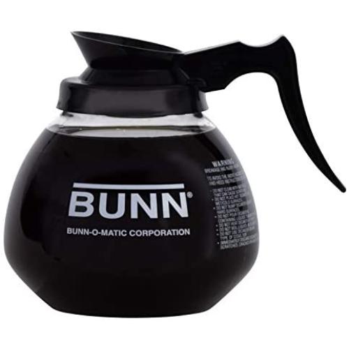 BUNN 12-Cup Glass Coffee Decanter, Black BUNN 12-Cup Glass Coffee Decanter, Black