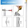 Sunocity 3'' Gold Ball Topper + 50FT Halyard Rope + 6'' Cleat 4 PCS Swivel Snap Hooks + Flagpole Pulley Truck for 2'' OD Flag Pole Parts Repair Kit, Silver