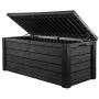 Keter Westwood 150 Gallon Resin Large Deck Box-Organization and Storage for Patio Furniture, Outdoor Cushions, Garden Tools and Pool Toys, Dark Grey