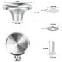 Dutch Oven Knob, Stainless Steel Pot Lid replacement Knob for Le Creuset,Aldi,Lodge-2 Pack