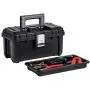 Husky 16 in. Plastic Tool Box with Rugged Metal Latch (1.6 mm) and Ample Storage Capabilities in Black, Tool Box Organizer Heavy Duty, Durable Polypropylene, Easy to Grip, Impact Resistant Plastic Husky 16 in. Plastic Tool Box with Rugged Metal Latch (1.6 mm) and Ample Storage Capabilities in Black, Tool Box Organizer Heavy Duty, Durable Polypropylene, Easy to Grip, Impact Resistant Plastic