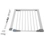 Metal Baby Gate Pet Gate 27-32 Inch Extra Wide Pressure Mounted Dog Gate for Stairs & Doorways Baby Gate with Door Walk Through Easy Step NO Need Tools NO Drilling, Adjustable Size (Metal Gate)