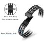 STIROLL Thin Replacement Band Compatible for Apple Watch 38mm 40mm 42mm 44mm, Stainless Steel Metal Wristband Women Men for iWatch SE Series 6/5/4/3/2/1 (Black+Silver, 38mm/40mm)